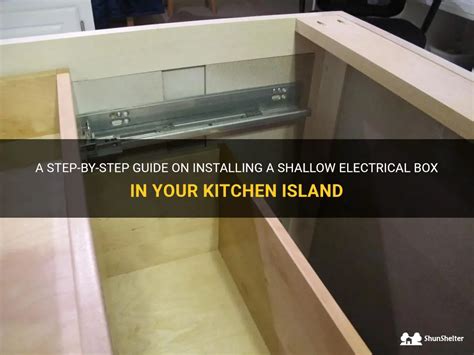 shallow electrical box for kitchen island|installing outlet in kitchen island.